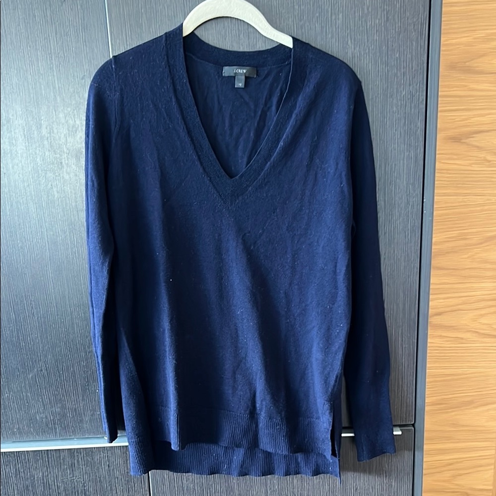 J. Crew Slim Wool Navy Sweater